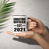 Corrections Officer Established EST. 2021 - 11oz Accent Mug Black