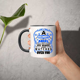 Grandpa Is An Angel Takes You Under His Wings - 11oz Accent Mug Black