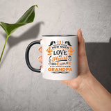 How Much Love Could Hold Until Called Me Grandpa - 11oz Accent Mug Black