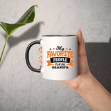 My Favorite People Call Me Grandpa - 11oz Accent Mug Black