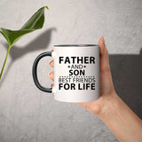 Father and Son, Best Friends For Life - 11oz Accent Mug Black