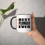 Best Plumber Ever - 11oz Accent Mug Black