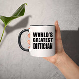 World's Greatest Dietician - 11oz Accent Mug Black