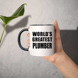World's Greatest Plumber - 11oz Accent Mug Black