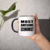 Most Awesome Economist - 11oz Accent Mug Black