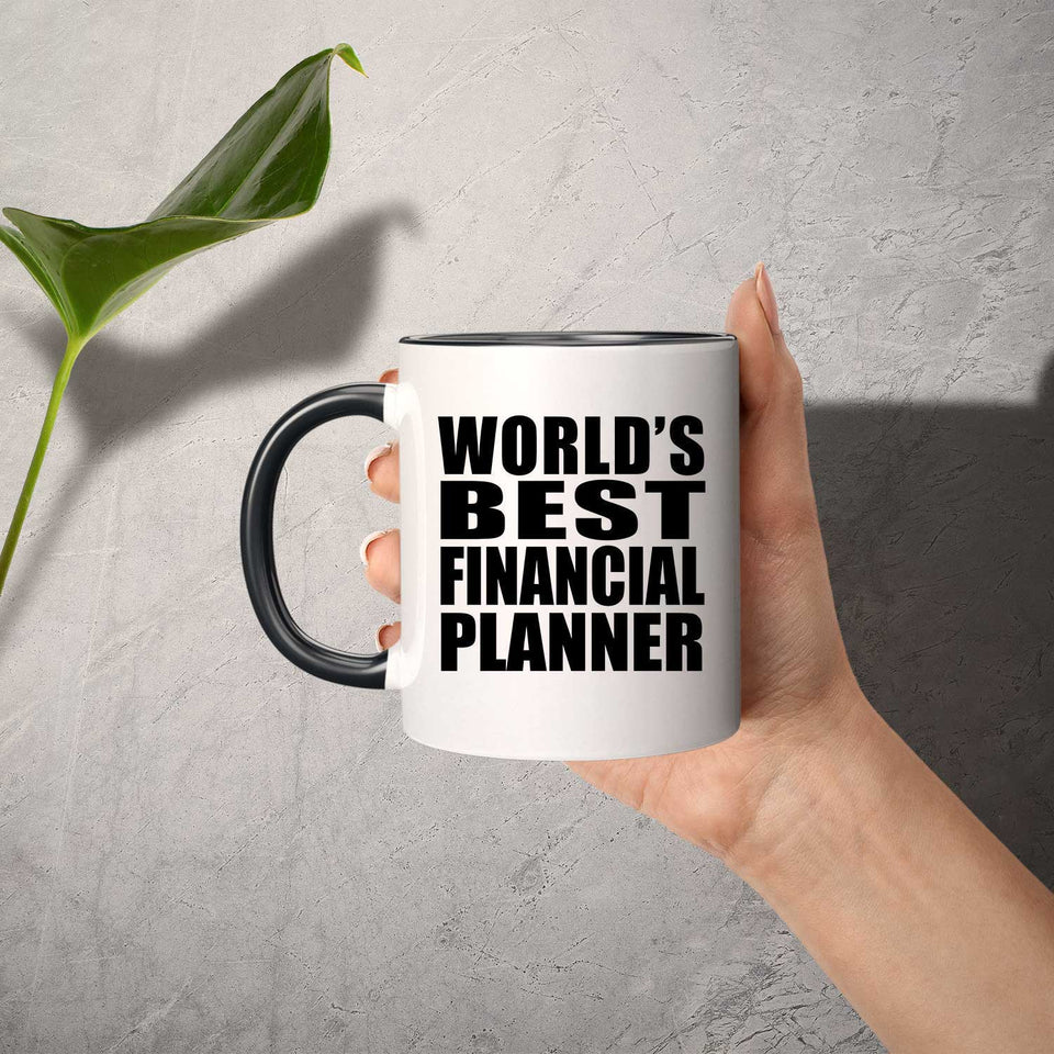 World's Best Financial Planner - 11oz Accent Mug Black