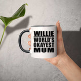 Willie World's Okayest Mum - 11oz Accent Mug Black