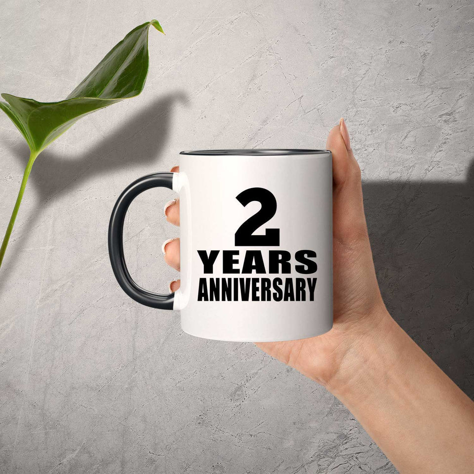 2nd Anniversary 2 Years - 11oz Accent Mug Black