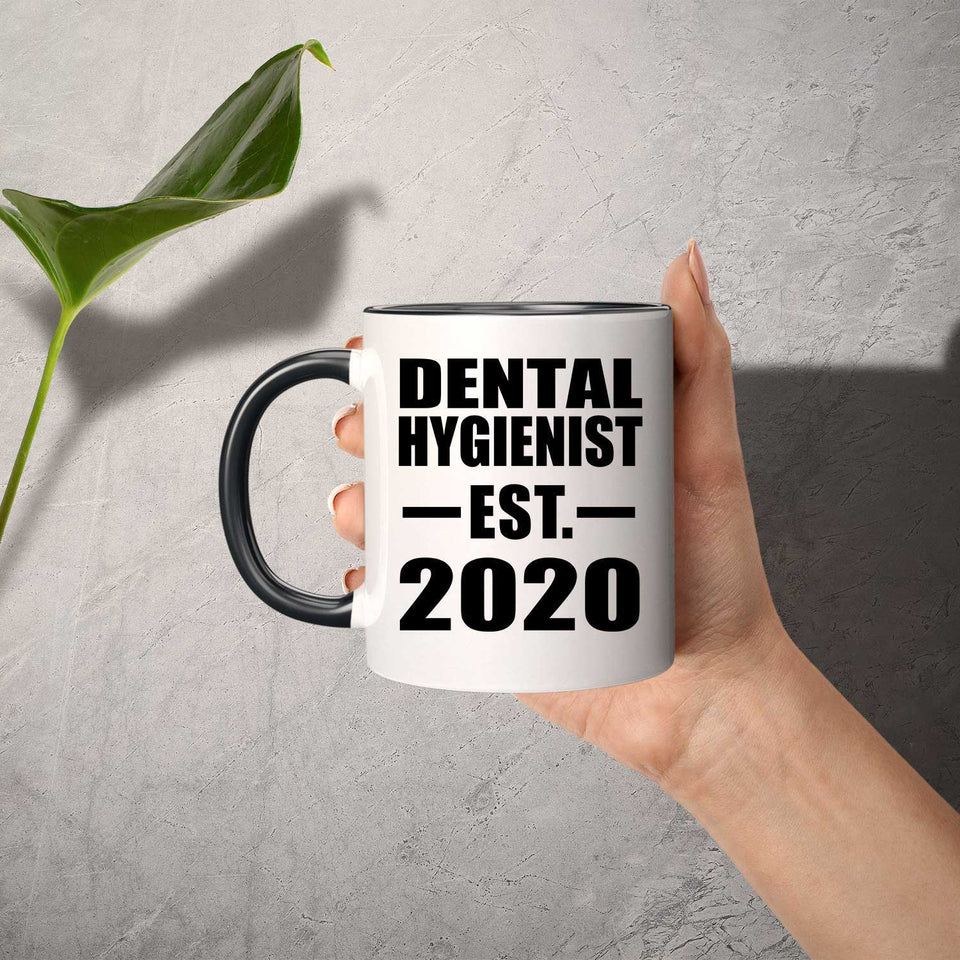 Dental Hygienist Established EST. 2020 - 11oz Accent Mug Black