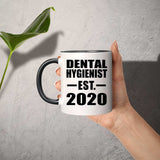 Dental Hygienist Established EST. 2020 - 11oz Accent Mug Black