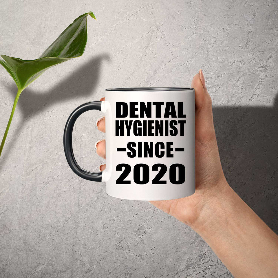 Dental Hygienist Since 2020 - 11oz Accent Mug Black