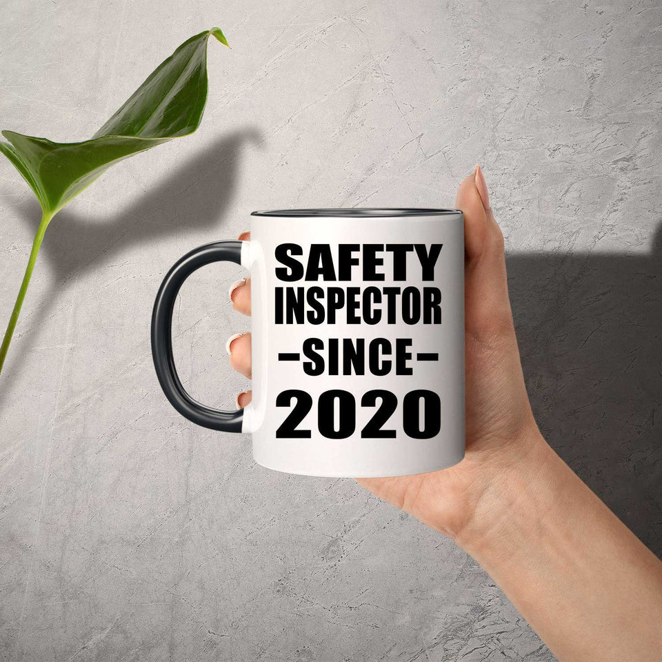 Safety Inspector Since 2020 - 11oz Accent Mug Black