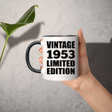 71st Birthday Vintage 1953 Limited Edition - 11oz Accent Mug Black