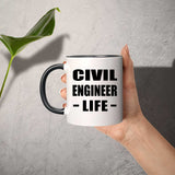 Civil Engineer Life - 11oz Accent Mug Black