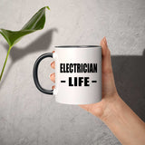 Electrician Life - 11oz Accent Mug Black