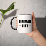 Fireman Life - 11oz Accent Mug Black