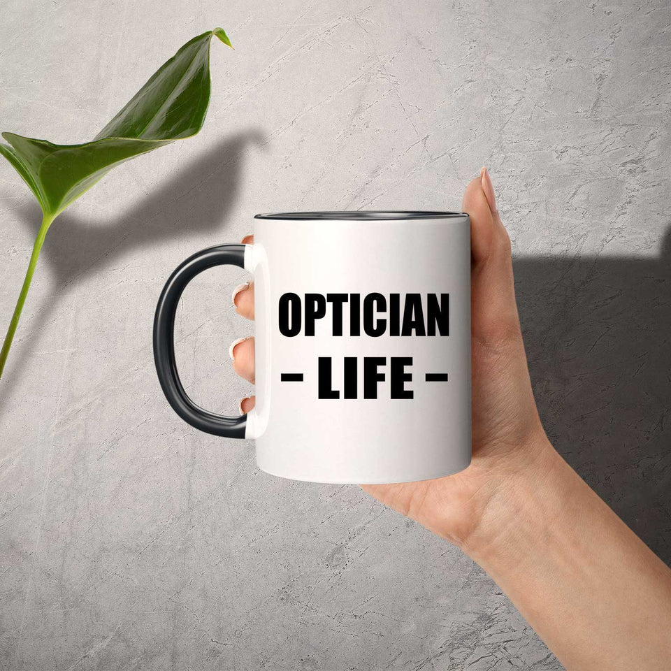 Optician Life - 11oz Accent Mug Black