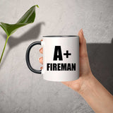 A+ Fireman - 11oz Accent Mug Black