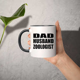 Dad Husband Zoologist - 11oz Accent Mug Black
