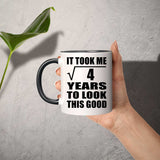 2nd Birthday Took Square Root of 4 Years To Look Good - 11oz Accent Mug Black