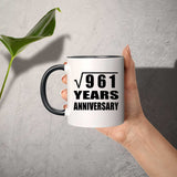 31st Anniversary Square Root of 961 Years Anniversary - 11oz Accent Mug Black