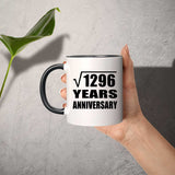 36th Anniversary Square Root of 1296 Years Anniversary - 11oz Accent Mug Black