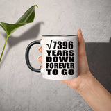 86th Anniversary Square Root of 7396 Years Down Forever To Go - 11oz Accent Mug Black
