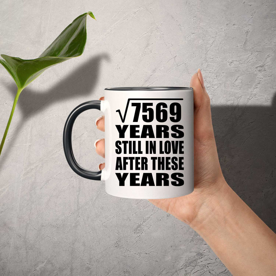 87th Anniversary Square Root of 7569 Years Still In Love - 11oz Accent Mug Black