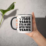 87th Anniversary Square Root of 7569 Years Still In Love - 11oz Accent Mug Black