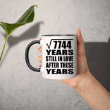 88th Anniversary Square Root of 7744 Years Still In Love - 11oz Accent Mug Black