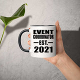 Event Coordinator Established EST. 2021 - 11oz Accent Mug Black