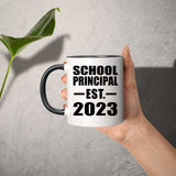 School Principal Established EST. 2023 - 11oz Accent Mug Black