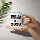 Dental Hygienist Established EST. 2020 - 11oz Accent Mug Blue