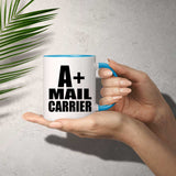A+ Mail Carrier - 11oz Accent Mug Blue