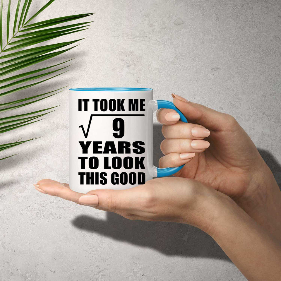 3rd Birthday Took Square Root of 9 Years To Look Good - 11oz Accent Mug Blue