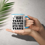 41st Anniversary Square Root of 1681 Years Still In Love - 11oz Accent Mug Blue