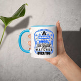 Grandpa Is An Angel Takes You Under His Wings - 11oz Accent Mug Blue