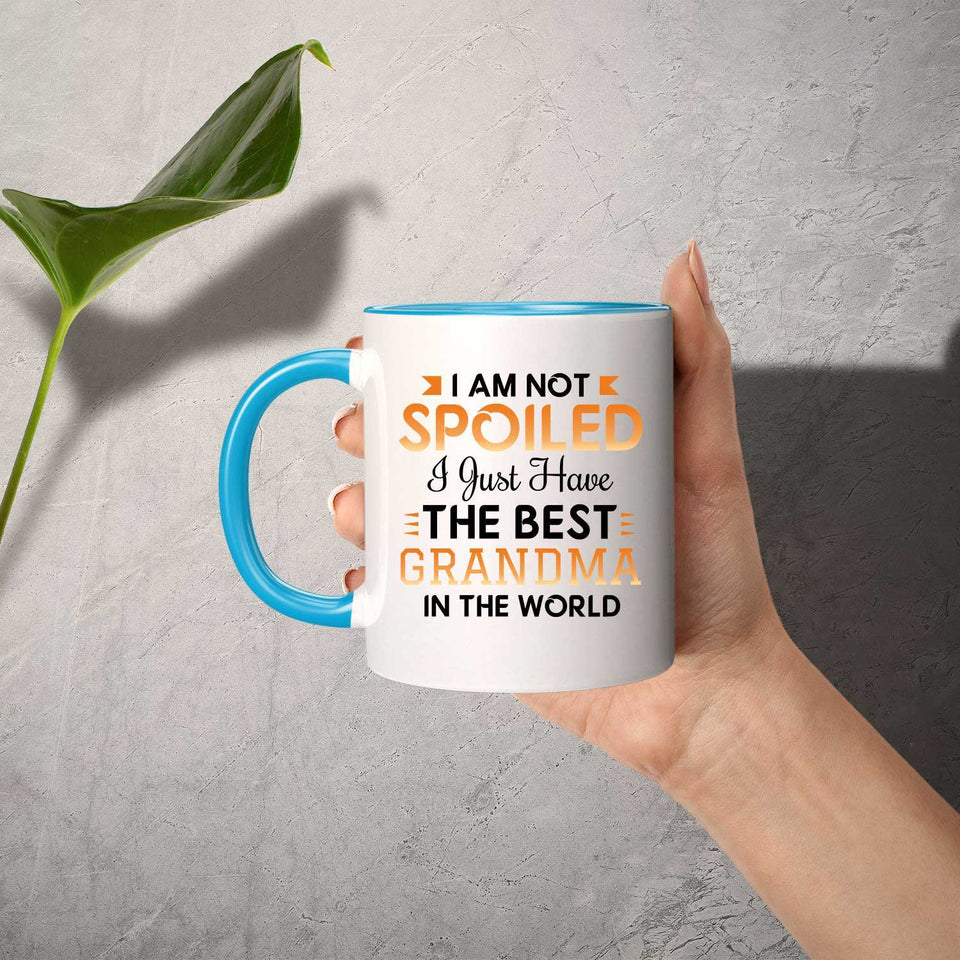 I Am Not Spoiled I Just Have The Best Grandma In The World - 11oz Accent Mug Blue