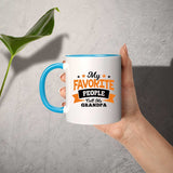 My Favorite People Call Me Grandpa - 11oz Accent Mug Blue