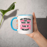 The Smallest Hands Make The Biggest Mark On Grandma's Heart - 11oz Accent Mug Blue