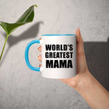World's Greatest Mama - 11oz Accent Mug Blue