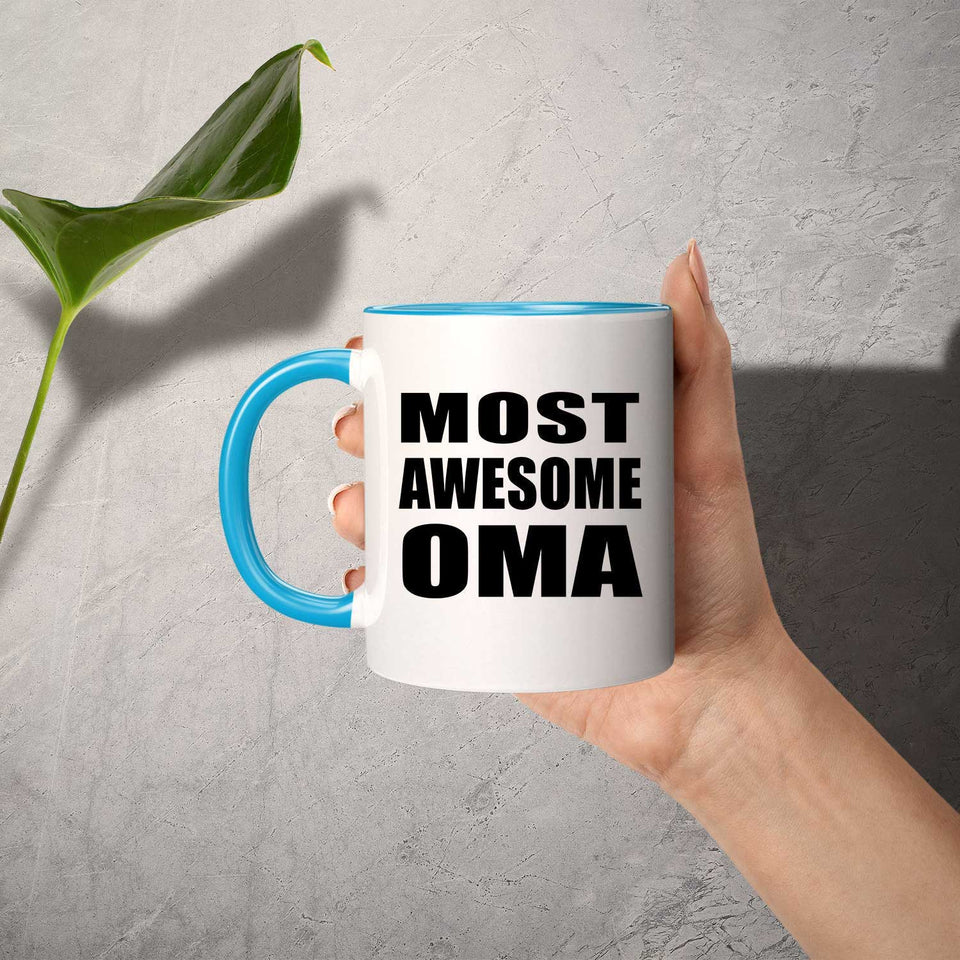 Most Awesome Oma - 11oz Accent Mug Blue