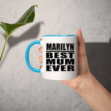 Marilyn Best Mum Ever - 11oz Accent Mug Blue