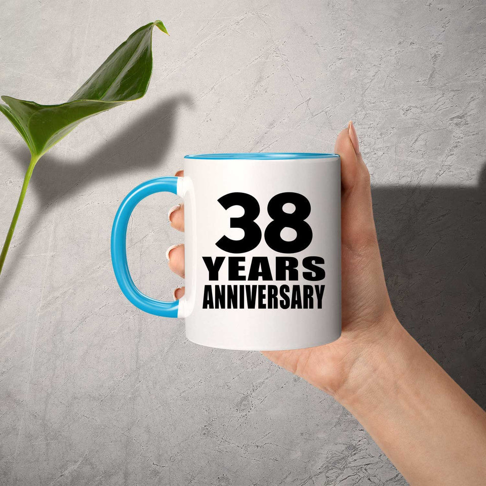 38th Anniversary 38 Years - 11oz Accent Mug Blue