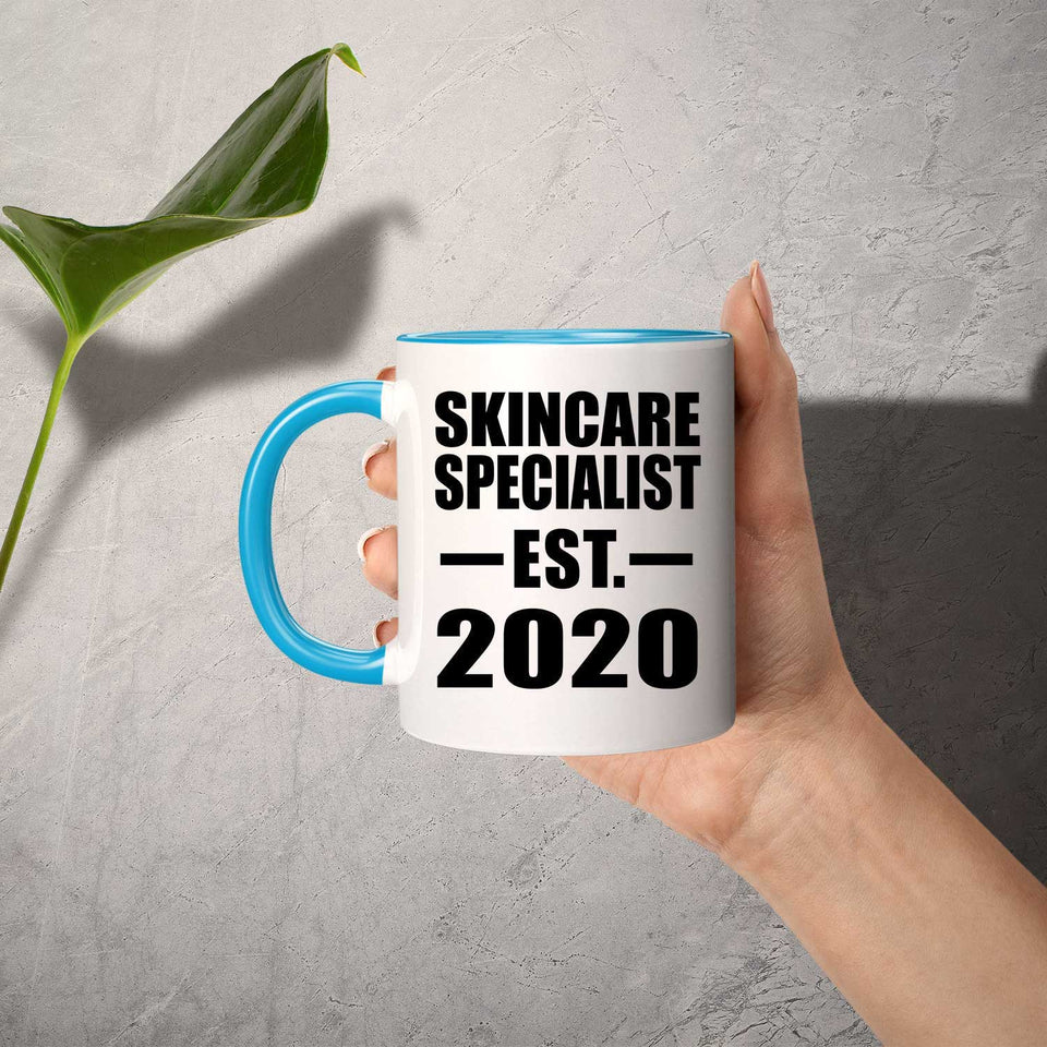 Skincare Specialist Established EST. 2020 - 11oz Accent Mug Blue
