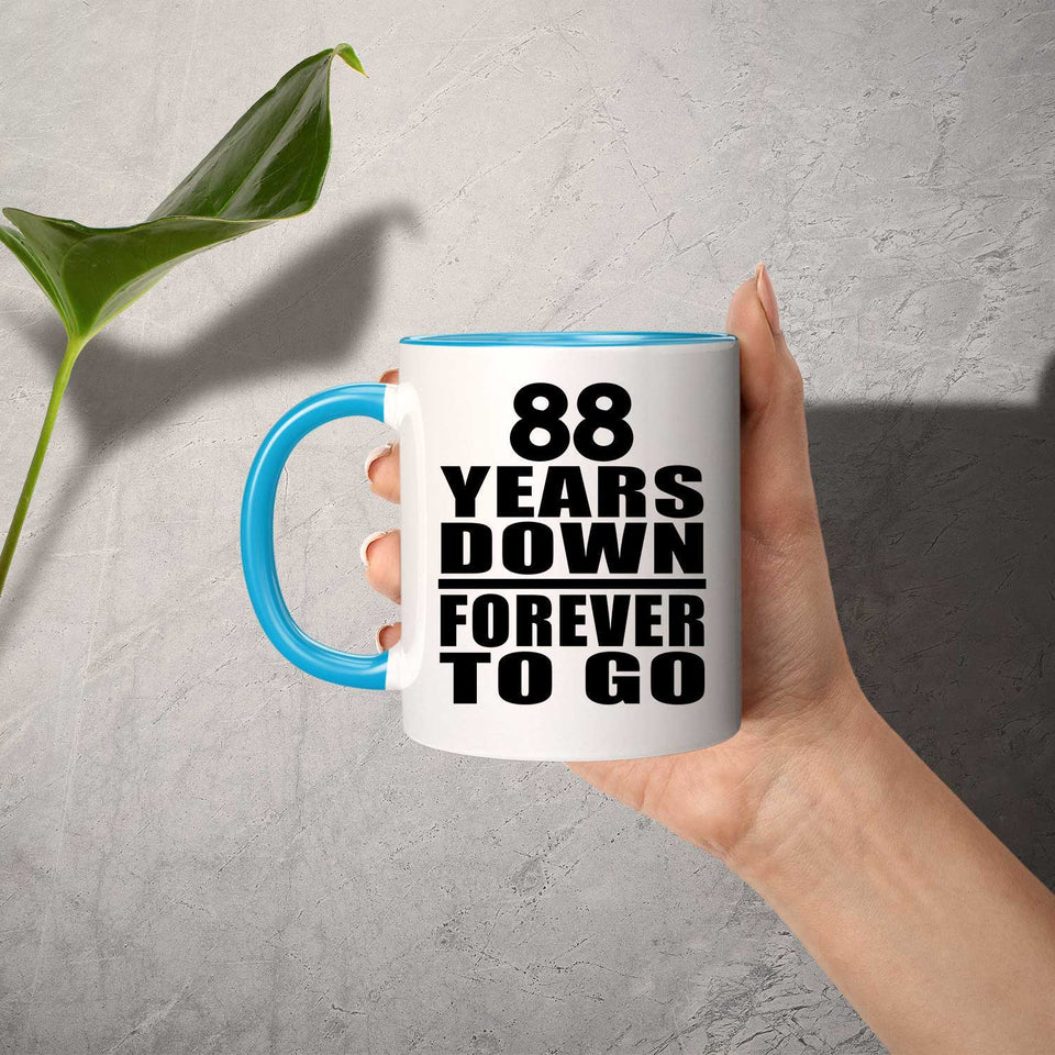 88th Anniversary 88 Years Down Forever to Go - 11oz Accent Mug Blue