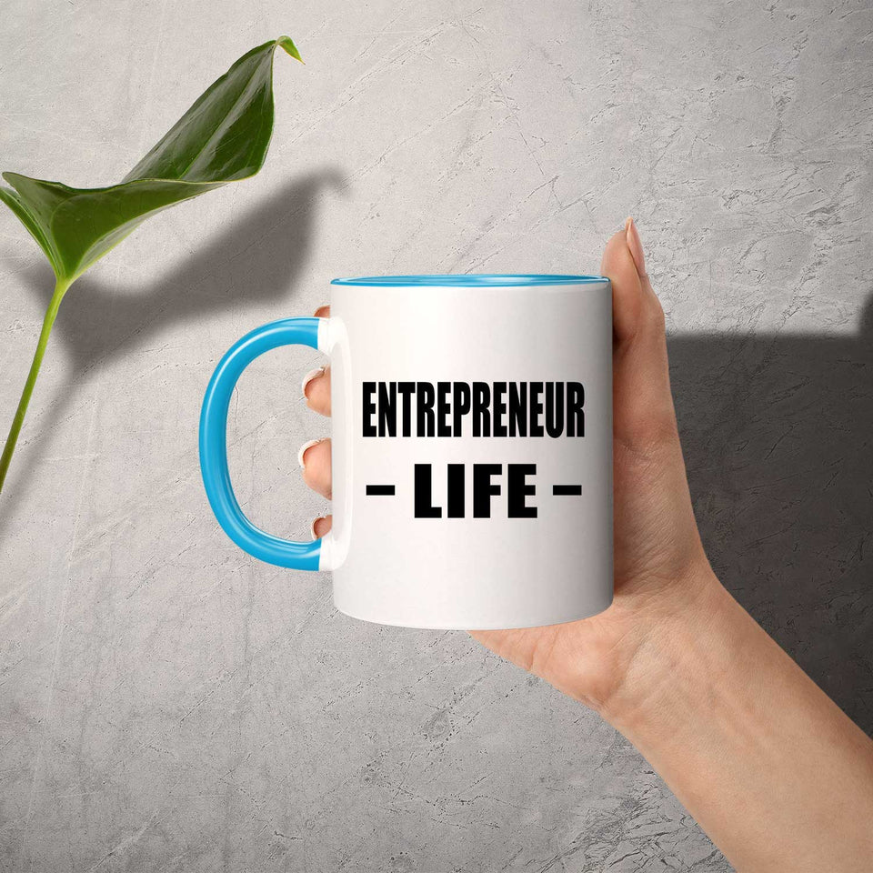 Entrepreneur Life - 11oz Accent Mug Blue