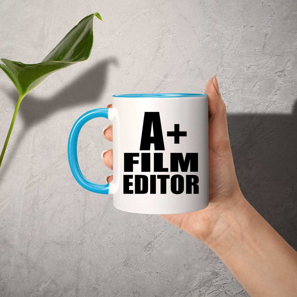 A+ Film Editor - 11oz Accent Mug Blue