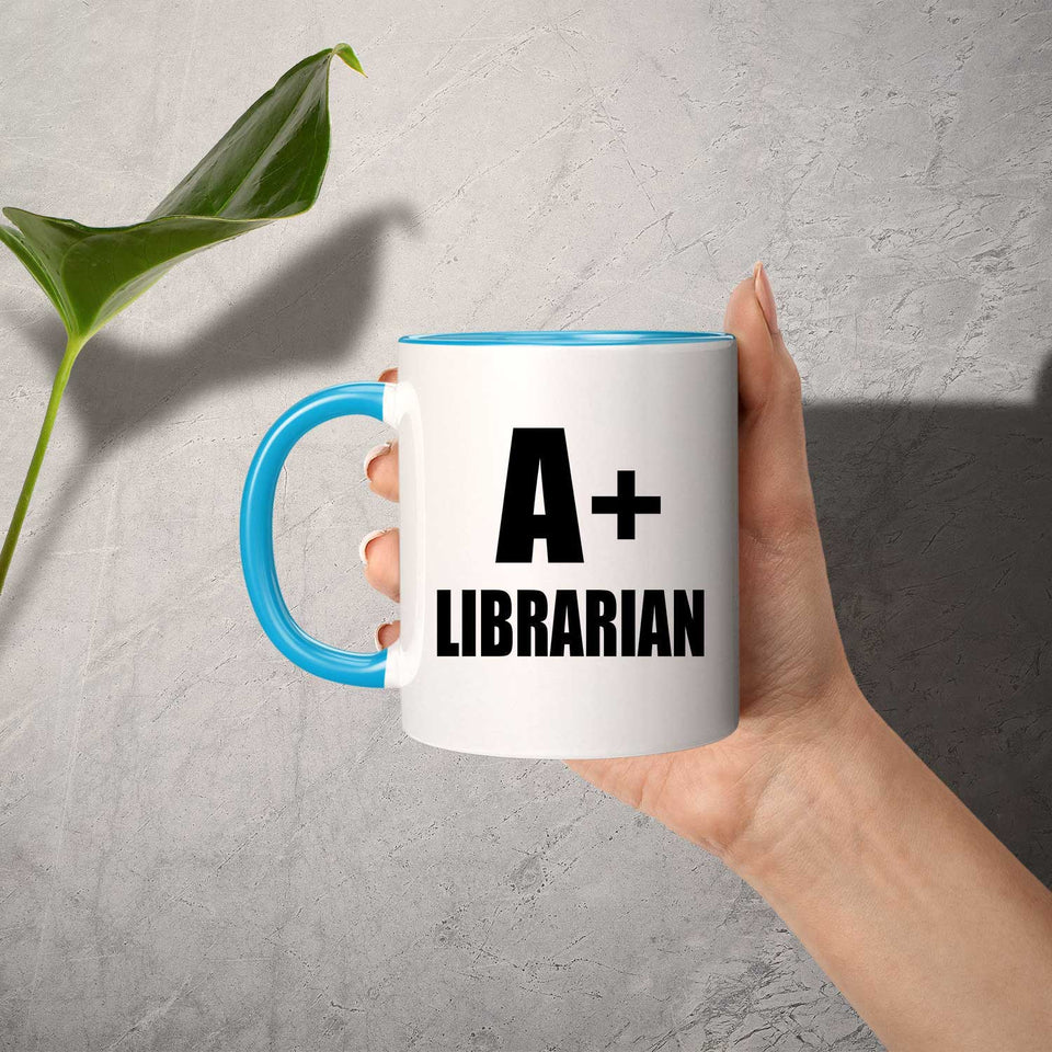 A+ Librarian - 11oz Accent Mug Blue