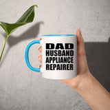 Dad Husband Appliance Repairer - 11oz Accent Mug Blue